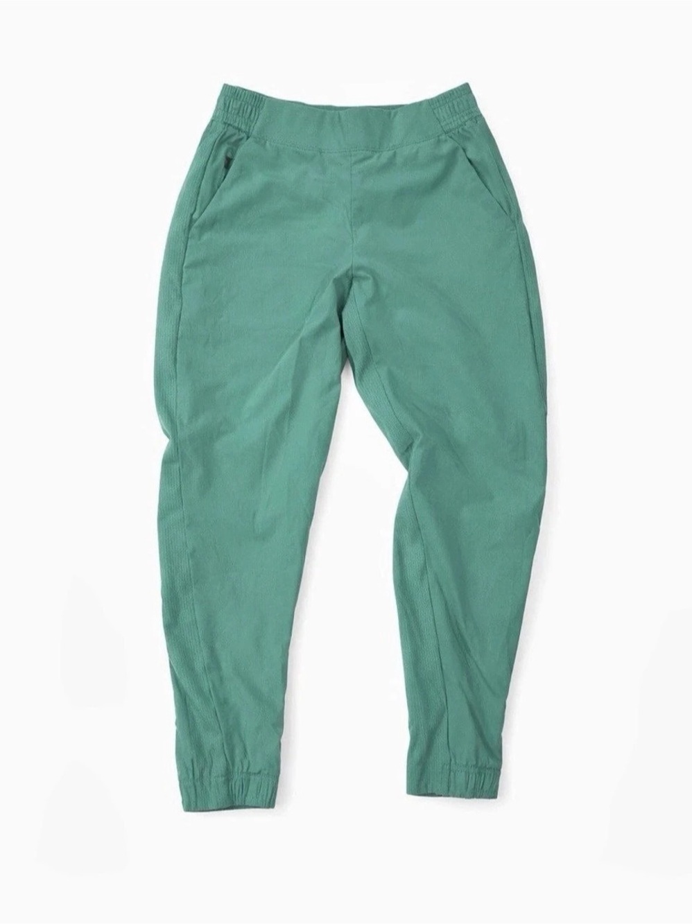 Athleta Soho Cropped Jogger Pants Green 6P Petite Featherweight Stretch